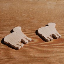Miniatura oveja, cordero, oveja para decorar, ocio creativo adorno de madera hecho a mano