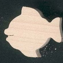 Figura de pez de madera 2,5 x 3 cm, hecha a mano, para pintar