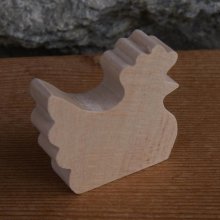 Figurita gallina miniatura, pollita de madera para decorar madera maciza de arce