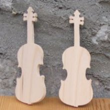 Figurita violín marcador lg 9cm ep 3mm boda tema musical, hecho a mano