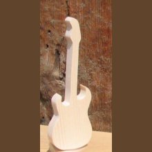 Guitarra eléctrica de madera 15cm, decoración musical