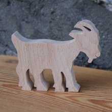 marca cabra boda tema granja de madera maciza de haya hecho a mano