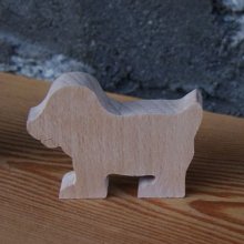 perro tarjeta de lugar tema animal boda o granja hecho a mano de madera maciza