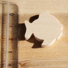 pez miniatura figurita 3mm de espesor para pintar y pegar madera maciza de arce hecho a mano