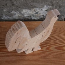 Puzzle de madera urogallo, hecho a mano de madera maciza de haya, animal de montaña