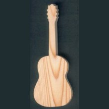 Guitarra de madera 15cm decoración música