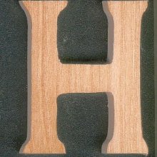Letra H de madera para pintar y pegar, altura 5 cm