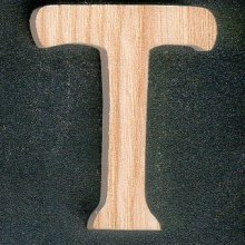 Letra T de madera, altura 5 cm, para pintar o pegar