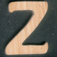 Letra Z de madera de fresno altura 5 cm
