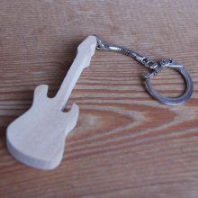 llavero para guitarra eléctrica de madera maciza de cerezo, regalo hecho a mano para músicos y guitarristas