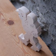  puzzle excursionista 8 piezas de madera maciza de haya regalo artesanal senderismo, montaña