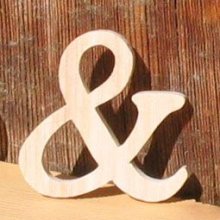 signo y, ampersand de madera maciza para pegar, hecho a mano, scrapbook adorno, deco