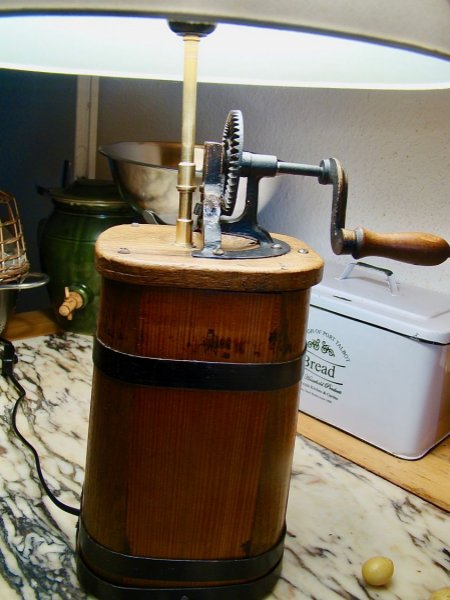 Lampe Baratte &agrave; beurre ancienne 