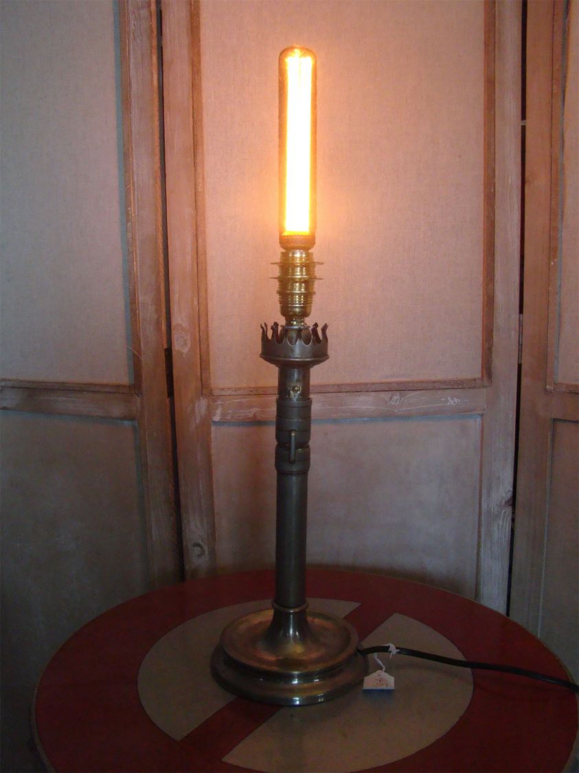 Lámpara vela latón antiguo estilo EDISON