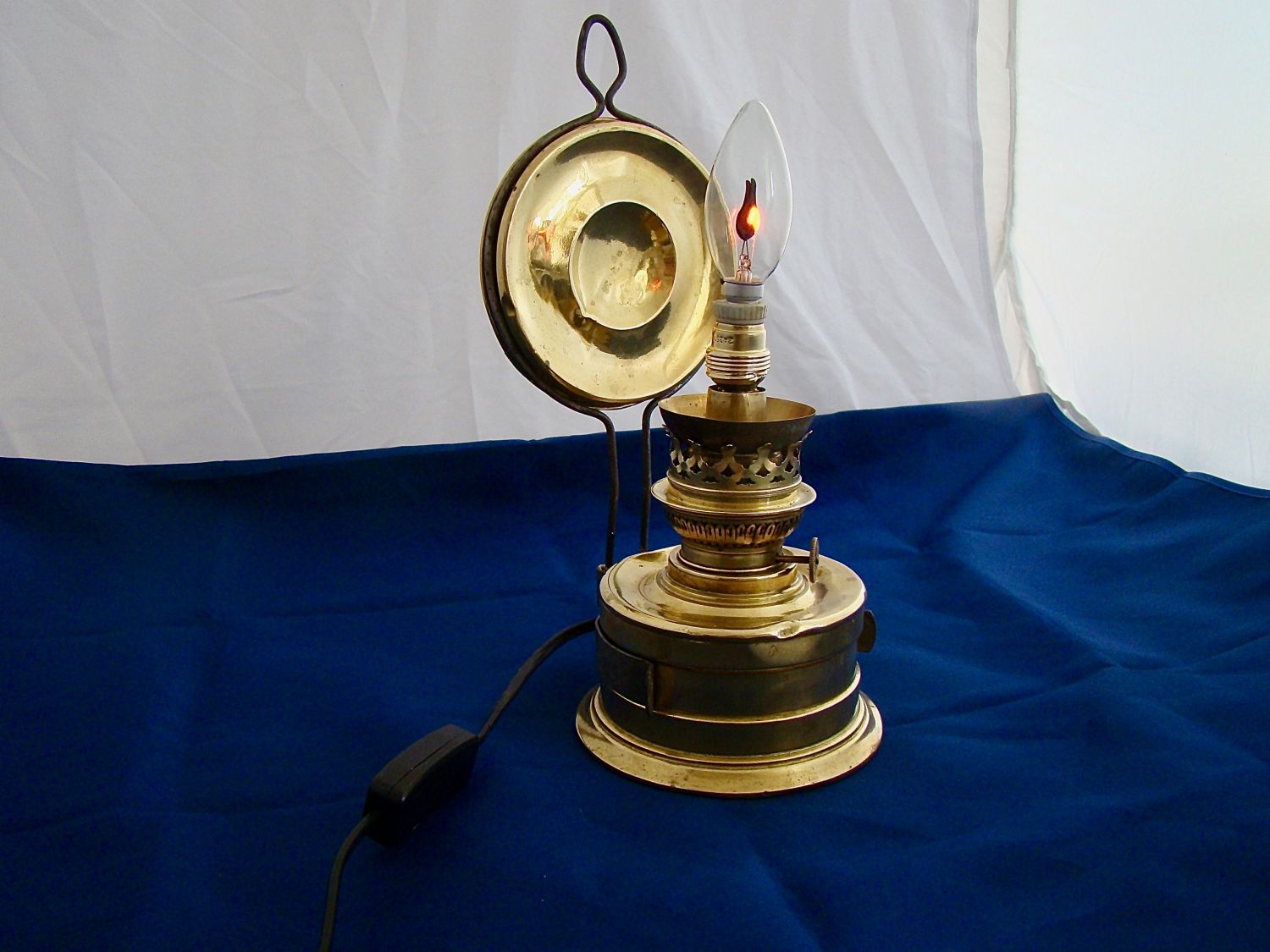 LAMPE FLAMME EN CUIVRE VINTAGE