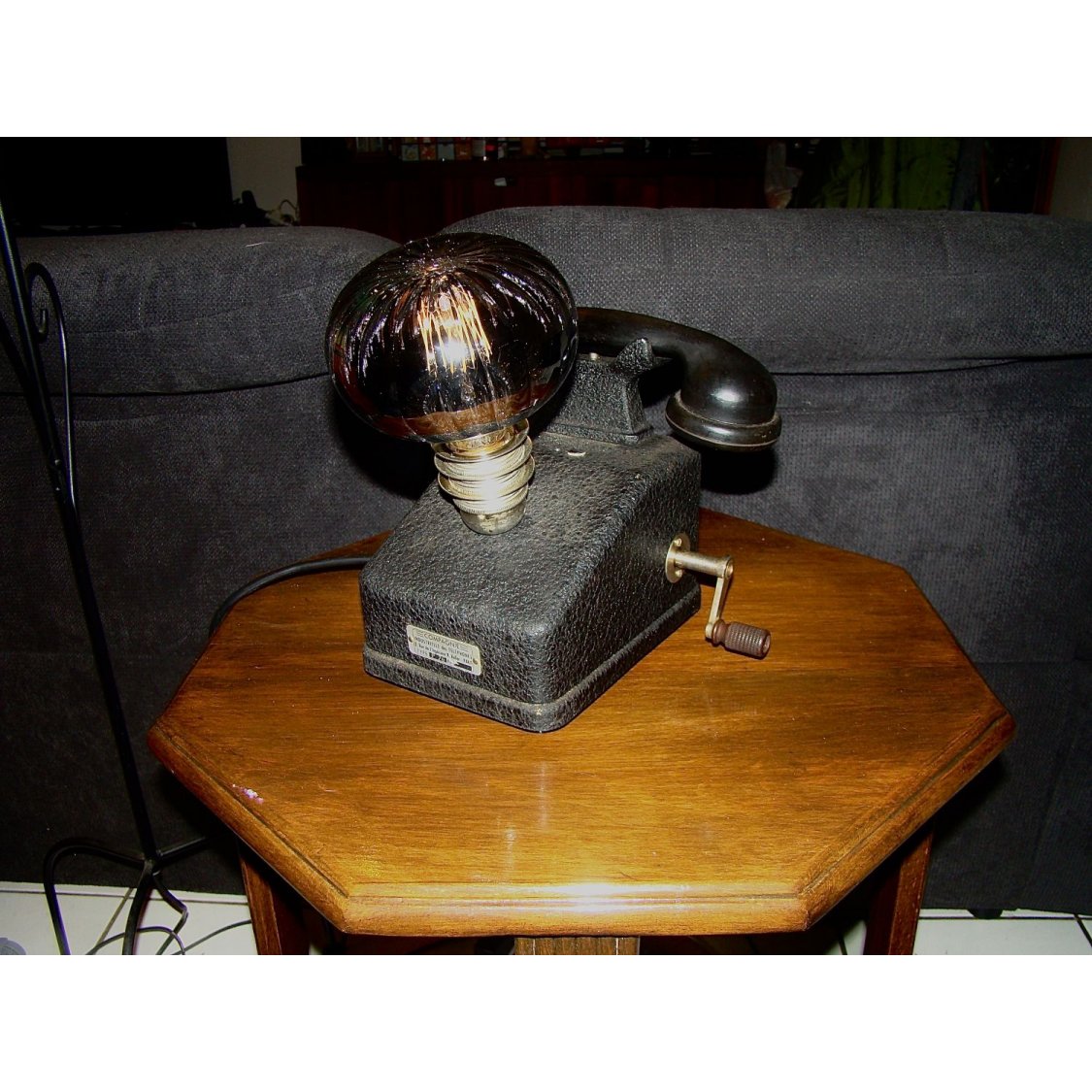 Lámpara de teléfono retro steampunk