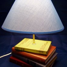 Lámpara libro antiguo, azul 