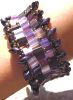 Bracelet Tila Frou-frou Magatama Cassis en kit