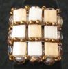 Kit anillo cuadrado Tila Beige