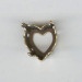 Engaste corazón 11x10mm oro antiguo