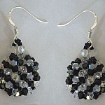 Kit Pendientes Arz Cristal Negro