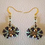 Kit boucles d'oreilles Coquet Violet/vert