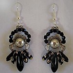 Kit boucles d'oreilles Dagos Noir cristal