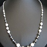 Kit collier Howlite black diamond