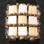 Kit anillo cuadrado Tila Beige