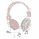 AURICULARES CON ESTAMPADO DE STRASS
