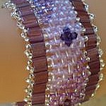 Pulsera de aviso Tila Twinika trío morado 