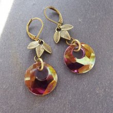 Pendientes Bohemios Swarovski Lila