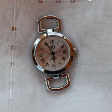 Esfera de reloj plateada de estilo vintage