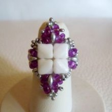 Kit Anillo Silkade Blanco y Morado