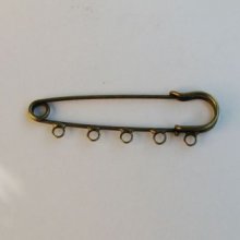 Alfiler de falda escocesa de bronce antiguo 5 clips