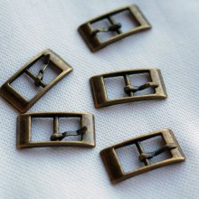 Hebillas de bronce antiguo para pulsera tipo cinturón 8mm x 5