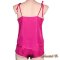 Camisola de seda fucsia + bóxer