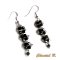 pendientes de cristal swarovski negro y plata boda noche