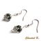 pendientes de boda perlas de cristal swarovski y cuentas de cristal plateado