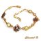 pulsera swarovski cuentas tejidas bronce boheme verde y oro