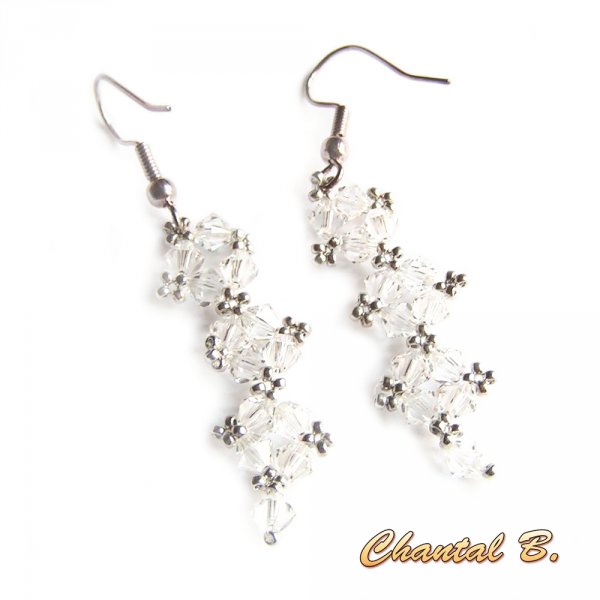 swarovski pulsera romantica swarovski cuentas tejidas cristal y plata