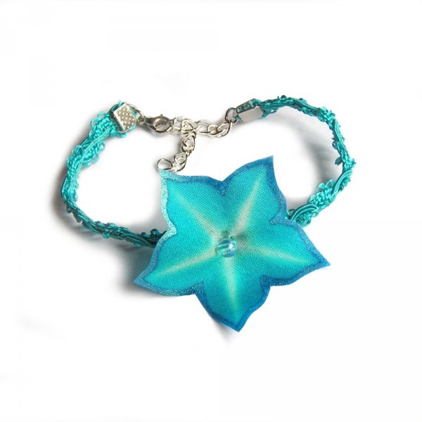 clips zapatos de novia lazo de sat&eacute;n blanco y azul de encaje turquesa accesorio ceremonia de noche chic