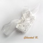 pulsera de encaje blanco guipur romántico accesorio de boda