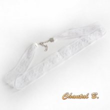 diadema de encaje blanco fino accesorio de boda diadema romántica