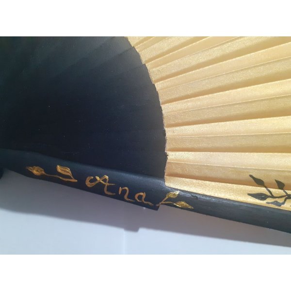 Nueva colecci&oacute;n zodiacal, mini abanico de algod&oacute;n pintado a mano. "Libra"