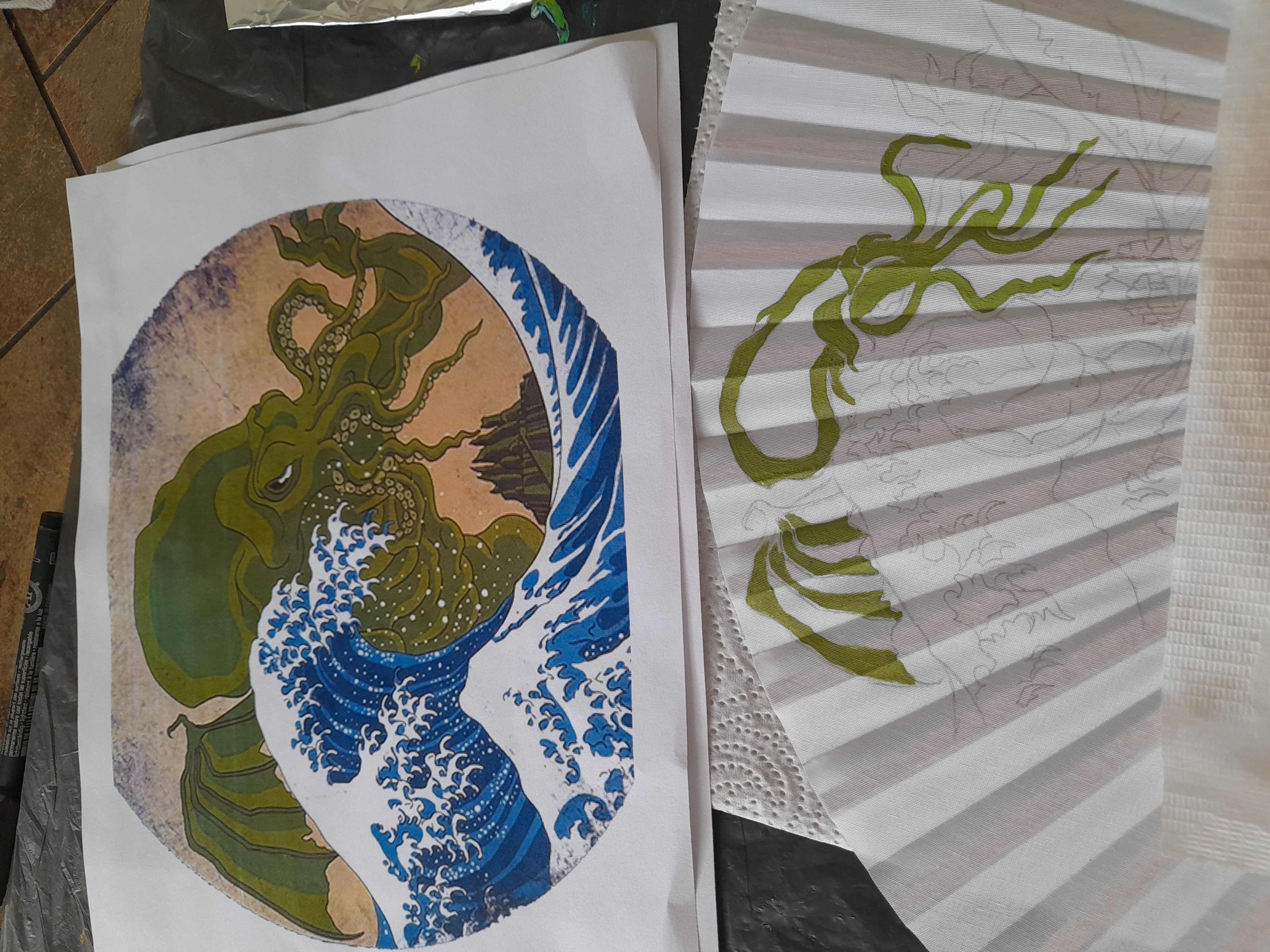 Une photo, votre &eacute;ventail, celui l&agrave; est en soie