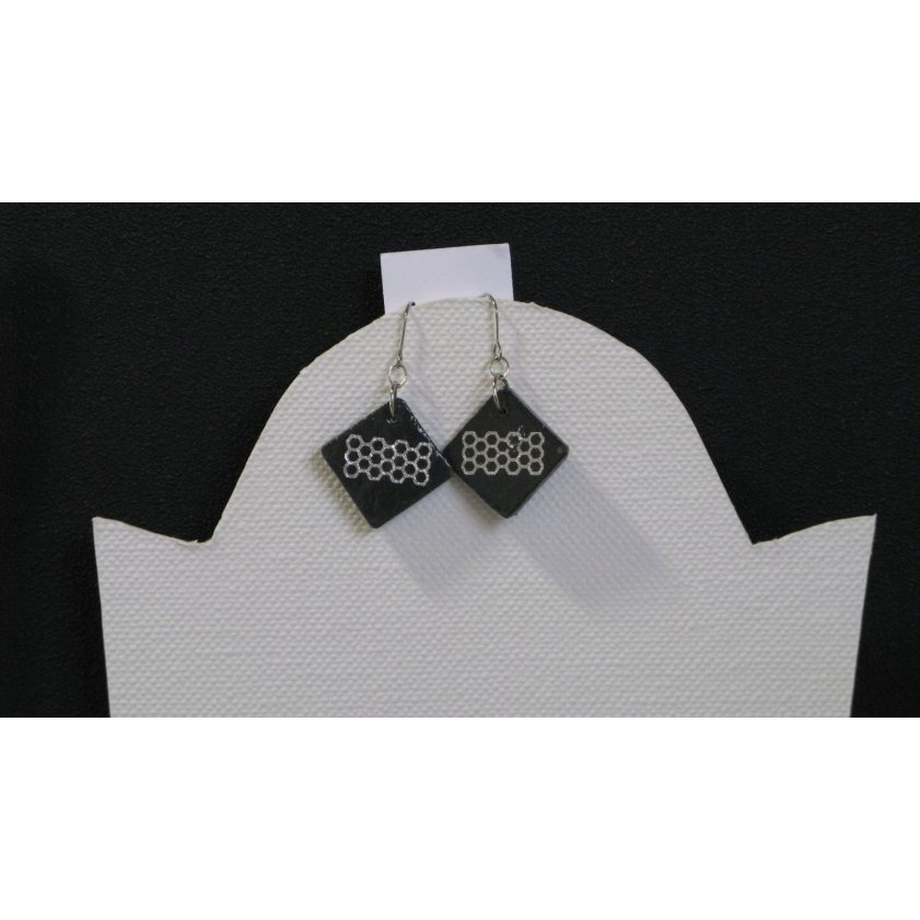 Pendientes Hoja de Pizarra y Plata, Únicos