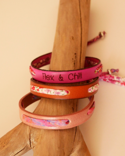 pulseras de cuero y Liberty para mujer