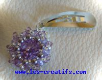 Conjunto de clip con cabujón de cristal de Swarovski y perlas