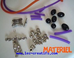 Materiales y suministros para la pulsera de Halloween